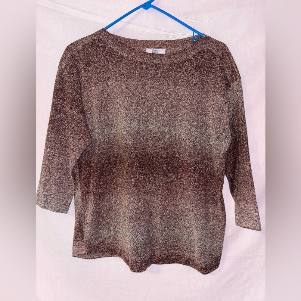Croft & Barrow Marled Brown Sweater